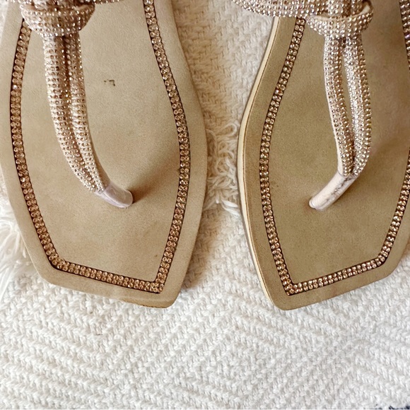 Palms Square Toe Rhinestone Sandals - Picture 3 of 4